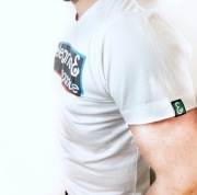 T-SHIRT LOGO BOX GLITCH 3D WHT