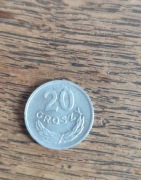 20 groszy bez znaku mennicy z 1973r