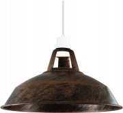 Metalowy abażur ze szczotkowanej miedzi w nowoczesnym stylu retro