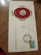 Koperta numizmatyczna i moneta 5 drachm Grecja z 1973r.