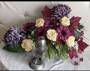 Komplet Kompozycja duża na grób , chryzantemy 
