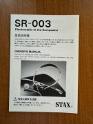 STAX - oryginalna instrukcja SR-003