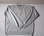 Męski szary sweter z długim rękawem 