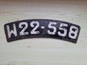 Tablica rejestracyjna przedwojenna wojskowa motocykl wzór 1937 Białystok