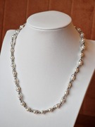 Srebrny naszyjnik z perłami pr 925