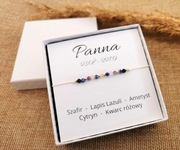 Bransoletka kamienie naturalne znak zodiaku Panna zodiak talizman