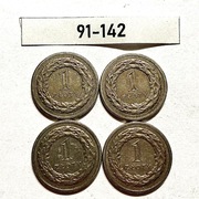 Moneta 1 zł  1991 rok ZESTAW 91-142 = 4 szt. 
