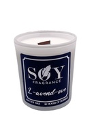 Świeca sojowa- L-awend-ove / Drewniany knot