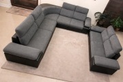 **Narożna kanapa szara nowoczesna – duża, wygodna do salonu**