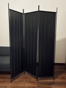 Parawan trzy-segmentowy czarny
