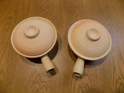 2 Japońskie gliniane garnki do zapiekania