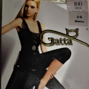 Gatta Leggings Capri 2-S Bianco, białe 100 DEN 