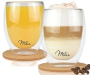 Zestaw 4 sztuki szklanek termicznych Milu