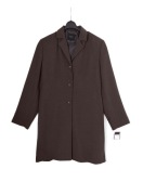 Marynarka Długa Oversize Płaszcz Wiosna Jesień Brąz Fransa |R. L