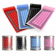 SILIKONOWA KLAWIATURA BEZPRZEWODOWA BLUETOOTH 6 METROWA WODOODPORNA CZARNA