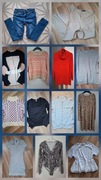 15 szt markowych ubran Zara, Tommy Hilfiger w rozmiarze S 