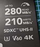 Lexar pro 128GB 1800x SDXC UHS-II V60 280/210 MB/s