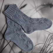 Skarpety robione na drutach, ażurowe, ciepłe 