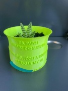 Doniczka z napisem na prezent