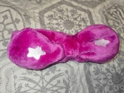 Opaska kosmetyczna do włosów z kokardą różowa