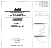 CASE 580M 580 Super M Series 3 Loader Backhoe Parts Catalog Katalog części