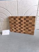 Deska do krojenia END GRAIN  (nr1) dąb -buk 37,5/25,5/4,5 cm