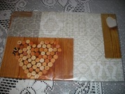 Cerata obrus ceratowy na podłożu z włókniny serce