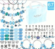 Zestaw do tworzenia biżuterii typu charms syrenka z jednorożcem