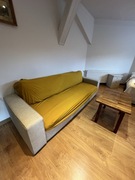 Pokrowiec na sofę żółto musztardowy kolor 180 na 80 cm