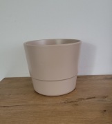 Doniczka ceramiczna beżowa 18cm/16cm