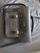 HUETTER Skórzany tornister szkoła retro vintage czarny