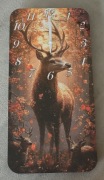 Piękny zegar myśliwski JELEŃ BYK Rykowisko Poroże Zrzuty. Nowy. Na prezent.