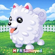 Adopt Me – MFR Samoyed | Mega Neon Fly Ride | Roblox