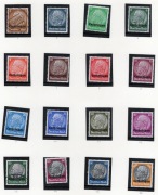 DR, Lotaryngia Mi 1-16, 16 znaczków czystych* klejem w hawidach na karcie