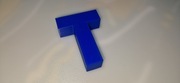 Litera "T" . Puzzle z czterech klocków.