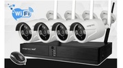 Zestaw do monitoringu bezprzew. WiFi 4 kamery 3Mpx