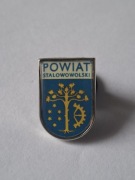 Herb powiat Stalowowolski przypinka pin odznaka wpinka