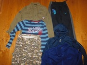 Zestaw 6 ubrań m.in. kurtka, spodenki john lewis, spodnie NIKE 9-12 lat