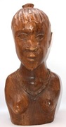 AFRYKAŃSKA RZEŹBA DREWNIANA KOBIETA wys. 43 cm