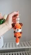 Lisek na szydełku, breloczek handmade