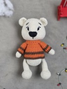 Szydełkowy Miś przytulanka, ręcznie robiony miś