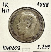 Moneta 1 Rubel 1898 Mikołaj II - K40203