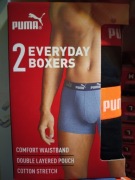 Puma Everyday bokserki męskie 2-pack czarne kolorowa guma L