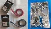 Scrapbooking silikonowe stemple Święta + Diamentowe taśmy 2 sztuki