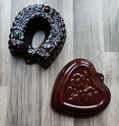 Formy ceramiczne do pieczenia, Vintage, serce i podkowa, idealne, nie użyte