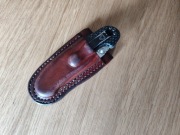 Nóż Ontario RAT 2 ostrze ze stali D2 okładki z Carbonu + skórzane etui