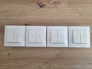 4 x łącznik żaluzjowy SZAFIR OSPEL, zwierny, kolor biały IP20 ŁP-7Z/m/00 