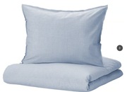 IKEA BERGPALM Poszwa na kołdrę i poszewka, niebieski, 150x200/50x60 cm