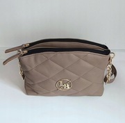 Torebka listonoszka Laura Biaggi skóra ekologiczna taupe