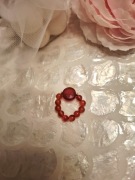Pierścionek handmade z naturalnych kamieni agat hematyt karneol